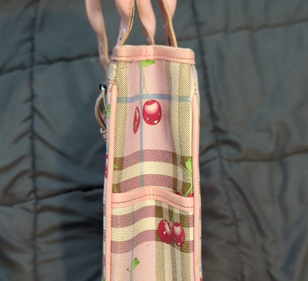 ULTRA RARE Burberrys Burberry Blue Label Cherry Tote Bag 👛 WOW Japan Market! - Picture 6 of 11